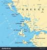 Ionian Islands Region Greece Political Map Stock Vector (Royalty Free ...