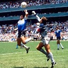 Diego Maradona recreates infamous 'Hand of God' goal from 1986 World ...