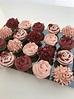 Image result for burgundy pink gold and white cupcakes | Wedding ...