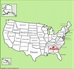 Atlanta location on the U.S. Map - Ontheworldmap.com