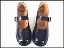 90's vintage black leather MARY JANES chunky heel Doc Martens shoes ...