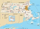 Mapa Político de Massachusetts