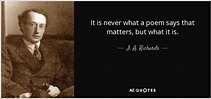 TOP 8 QUOTES BY I. A. RICHARDS | A-Z Quotes