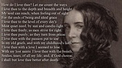 Poem ~ How Do I Love Thee? (Sonnet 43) by Elizabeth Barrett Browning ...