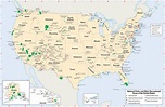 Parchi nazionali degli USA mappa - mappa dei parchi nazionali (America ...