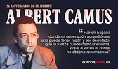 58 años de la muerte de Albert Camus: 10 de sus citas imprescindibles