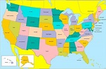Mappa di stati UNITI d'america - Mappa se stati UNITI (America del Nord ...