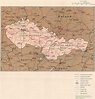 Large detailed political map of Czech Republic and Slovak Republic with ...