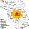 Berlin region map - Map of berlin region (Germany)