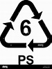 Kunststoff Recycling symbol Ps 6. Kunststoff Recycling code ps6, Vector ...