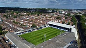 An Aerial High angle view of Luton Football Stadium and Bury Park ...