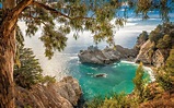 landscape, Nature, California, Beach, Coves, Waterfall, Coast, Sea ...