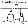Pinto Dibujos: Castillo de arena para colorear