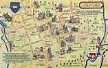 Oxford Map University New College Christ Church | Oxford map, Oxford ...