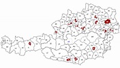 Die 95 österreichischen Bezirke.