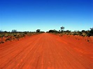 Red dirt road in the Red Centre, Northern Territory,Central Australian