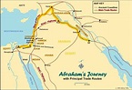 Map of Abraham's Journey with Trade Routes (Bible History Online ...