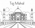 Blog de Biologia: Dibujo de Taj Mahal para colorear