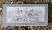 Roy Crain (1909-1977) - Mémorial Find a Grave