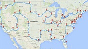 This Map Shows the Quickest (and Ultimate) Road Trip Across America