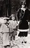 Nadejda Mikhailovna de Torby (1896 - 1963) with her children David and ...