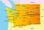 Washington Map - Guide of the World