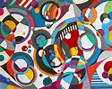 Eye Candy 3 abstract geometric painting by famous American artist Bruce ...