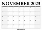 2023 November Calendar Printable - Noolyo.com