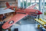The amazing Suzanne Parish's Curtiss p-40 warhawk hanging in the lobby ...
