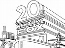 20th Century Fox Logo Coloring Sketch Coloring Page