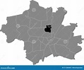 Location Map of the Schwabing-West Borough Stadtbezirk of Munich ...