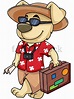 Mascot Dog Traveling Cartoon Vector Clipart - FriendlyStock