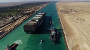Drone footage shows Suez ship Ever Given after it was freed - CGTN