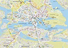 Large detailed roads map of Stockholm city. Stockholm city large ...