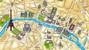 Stadtkarte Paris Sehenswürdigkeiten Karte / Paris city center map ...