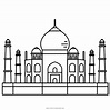 Taj Mahal Desenho Para Colorir - Ultra Coloring Pages