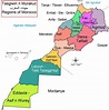 Map of Morocco regions: political and state map of Morocco