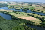 Blankensee aus der Vogelperspektive: Uferbereiche des Sees Rödliner See ...