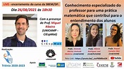 Live 6 - Prof. Dr. Carlos Miguel da Silva Ribeiro (CIEspMat/UniCamp ...
