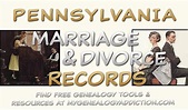 Marriage and Divorce Records in Pennsylvania
