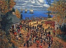 The Deportation of the Acadians by the British .Acadians awaiting ...