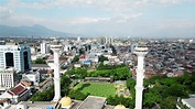 Bandung, Indonesia, 2022 - Beautiful aerial view of the Great Mosque of ...