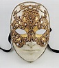Venetian Volto Macrame Gold Eyes Wide Shut Mask Full Face Mask - Etsy ...