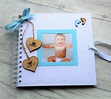 New baby child photo album scrapbook personalised handmade boy | Etsy