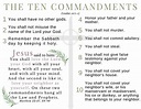 The Ten Commandments Printable