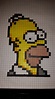 Homero pixel art | Easy pixel art, Pixel art, Pixel art pattern