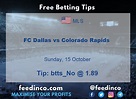 FC Dallas vs Colorado Rapids Prediction & Betting Tips (15 October)