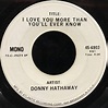 Donny Hathaway – I Love You More Than You'll Ever Know (1972, Vinyl ...