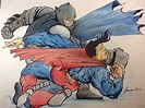 Dibujando Batman vs Superman// DRAWING A BATMAN VS SUPERMAN - YouTube