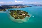 Mainau Island in Lake Constance, Germany. It is maintained as a garden ...
